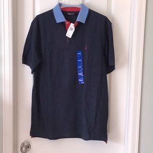Nautica Navy / Red Polo— size L. NWT!
